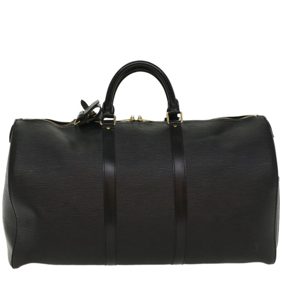 LOUIS VUITTON Epi Keepall 50 Boston Bag Black M42962 LV Auth 51559 - Picture 13 of 16